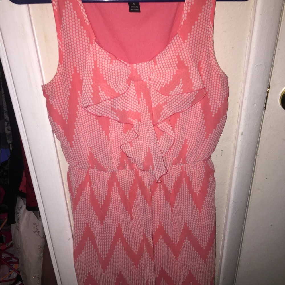 Pink Polka Dot Dress with Bow